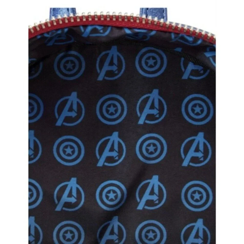 Loungefly Marvel Metallic Captain America Cosplay Mini Backpack NWT